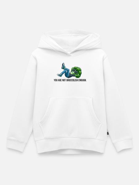 Du bist nicht Broccolish genug - Kinder Premium Organic Hoodie - Weiß
