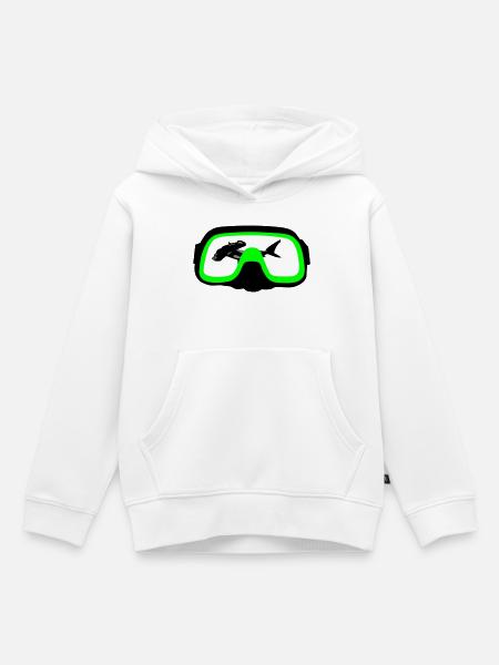Taucherbrille - Kinder Premium Organic Hoodie - Weiß