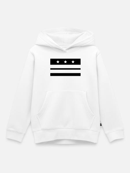 Washington-Flagge - Kinder Premium Organic Hoodie - Weiß