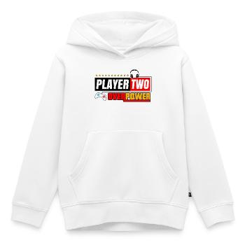 Player Two Overpower | Gamers and Streamers Style - Kids Premium Organic Hoodie - white - Front - AI Model Kid Female (0cm)