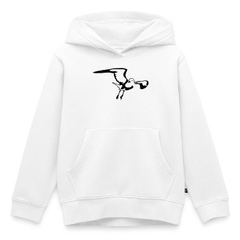 Mouette - Sweat Premium à capuche enfant bio - blanc - Devant - AI Model Kid Female (0cm)