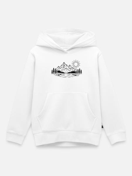 Berge Natur Wald - Kinder Premium Organic Hoodie - Weiß