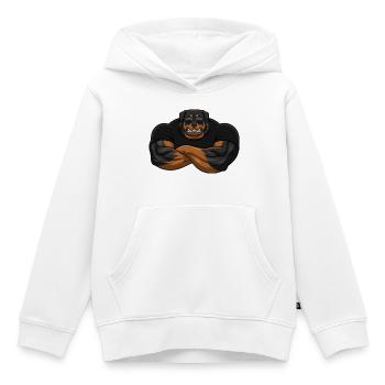 Rottweiler Security – Le videur le plus coriace - Sweat Premium à capuche enfant bio - blanc - Devant - AI Model Kid Female (0cm)