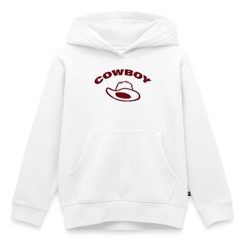 Cowboy - Kids Premium Organic Hoodie - white - Front - AI Model Kid Female (0cm)
