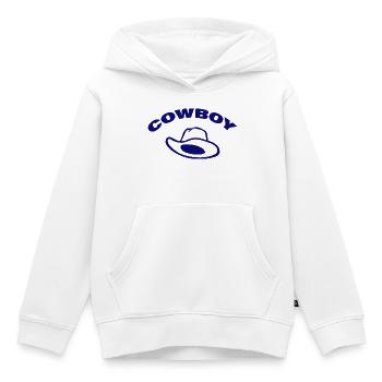 Cowboy - Kids Premium Organic Hoodie - white - Front - AI Model Kid Female (0cm)