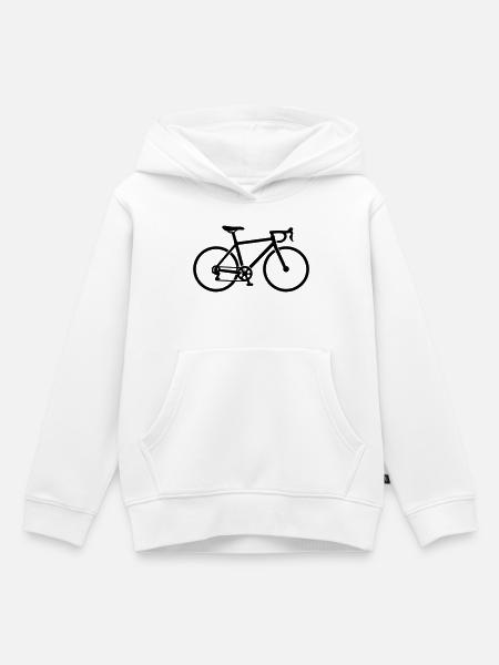 Rennrad Icon - Kinder Premium Organic Hoodie - Weiß