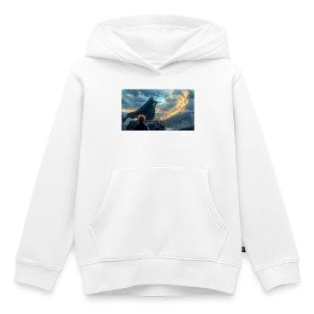 Merlin and Arthur Lead the Knights - Kids Premium Organic Hoodie - white - Front - AI Model Kid Female (0cm)