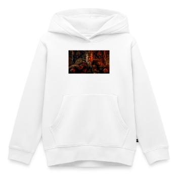 Le vieux Beowulf règne comme une saga nordique du roi sage - Sweat Premium à capuche enfant bio - blanc - Devant - AI Model Kid Female (0cm)