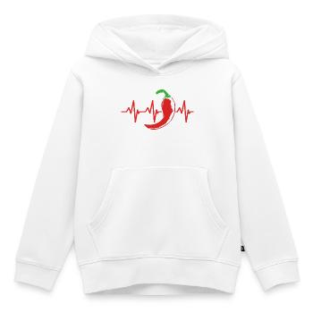 Chipotle Chilli Jalapeno Scharf Chili Chilischote - Kinder Premium Organic Hoodie - Weiß - Vorne - AI Model Kid Female (0cm)