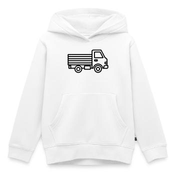 Lkw - Kinder Premium Organic Hoodie - Weiß - Vorne - AI Model Kid Female (0cm)