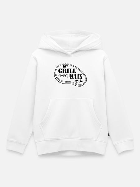 My Grill My Rules - Kinder Premium Organic Hoodie - Weiß