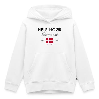 Helsingør Dänemark Koordinaten Reise Souvenir - Kinder Premium Organic Hoodie - Weiß - Vorne - AI Model Kid Female (0cm)