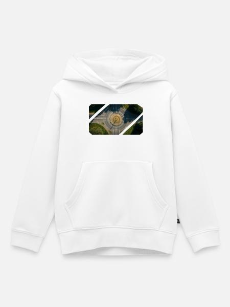 Rundverkehr Collage - Kinder Premium Organic Hoodie - Weiß