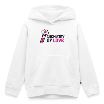 Chemie Liebe Kolben Icon - Kinder Premium Organic Hoodie - Weiß - Vorne - AI Model Kid Female (0cm)