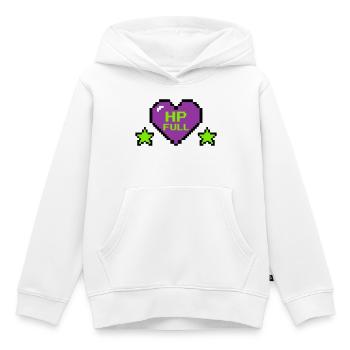 HP Full Pixel Herz Logo - Kinder Premium Organic Hoodie - Weiß - Vorne - AI Model Kid Female (0cm)
