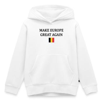 Mach Europa wieder großartig – Belgien - Kinder Premium Organic Hoodie - Weiß - Vorne - AI Model Kid Female (0cm)