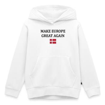 Europa wieder groß machen – Dänemark - Kinder Premium Organic Hoodie - Weiß - Vorne - AI Model Kid Female (0cm)