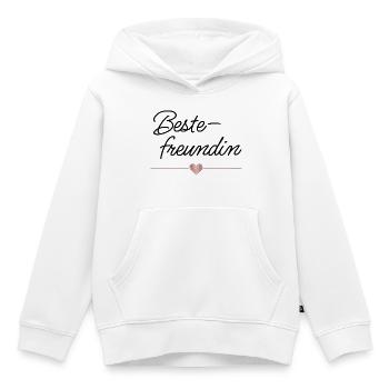 Beste Freundin Herz Geschenk Freundschaft - Kinder Premium Organic Hoodie - Weiß - Vorne - AI Model Kid Female (0cm)
