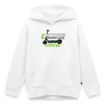 E Scooter Crew cooles Team Elektroroller  - Kinder Premium Organic Hoodie - Weiß - Vorne - AI Model Kid Female (0cm)