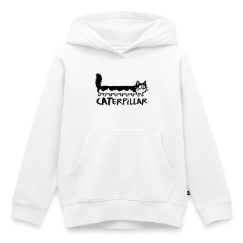 Chat chenille CATerpillar - Kinder Premium Organic Hoodie - Weiß - Vorne - AI Model Kid Female (0cm)