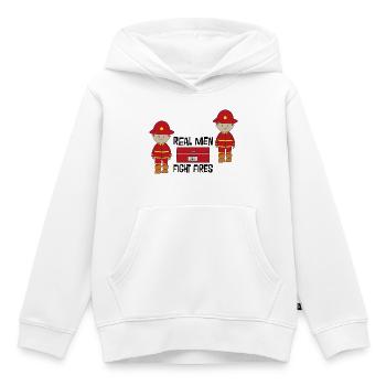 fire Department - Kids Premium Organic Hoodie - white - Front - AI Model Kid Female (0cm)