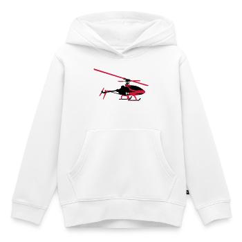 Hubschrauber - Kinder Premium Organic Hoodie - Weiß - Vorne - AI Model Kid Female (0cm)
