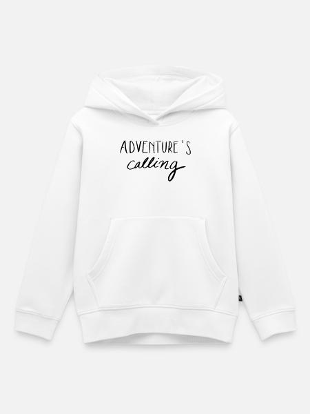 Adventure's calling - Kinder Premium Organic Hoodie - Weiß