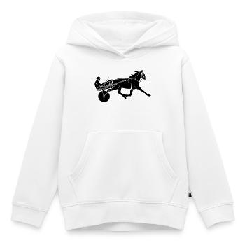 Pferdesport -Trabrennen - Kinder Premium Organic Hoodie - Weiß - Vorne - AI Model Kid Female (0cm)