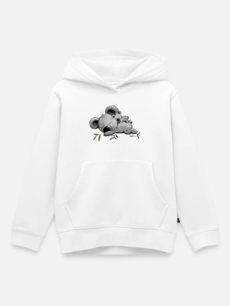 Koala mit Baby - Kinder Premium Organic Hoodie - Weiß