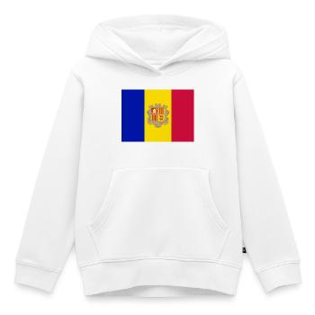 Aufkleber Flagge von Andorra Fahne von Andorra - Kinder Premium Organic Hoodie - Weiß - Vorne - AI Model Kid Female (0cm)