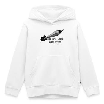 Ich bin hier der Stift - Kinder Premium Organic Hoodie - Weiß - Vorne - AI Model Kid Female (0cm)