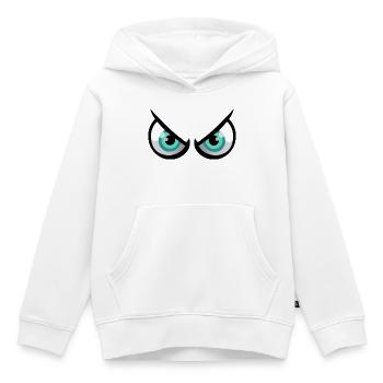 Annoyed cartoon eyes - Kids Premium Organic Hoodie - white - Front - AI Model Kid Female (0cm)