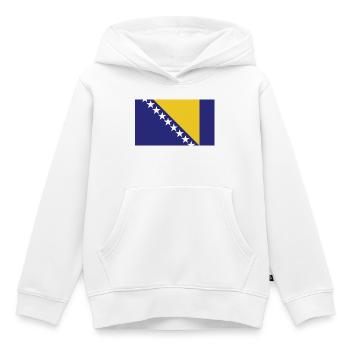 Bosnien H Flagge - Kinder Premium Organic Hoodie - Weiß - Vorne - AI Model Kid Female (0cm)