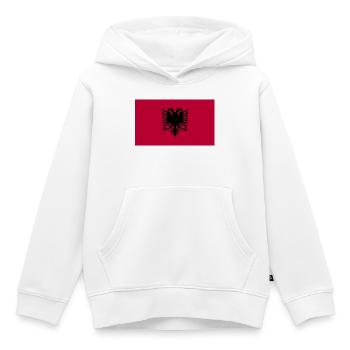 Albanien National Flagge - Kinder Premium Organic Hoodie - Weiß - Vorne - AI Model Kid Female (0cm)