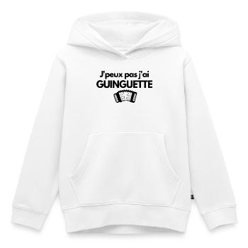 guinguette, accordéon, bal musette - Sweat Premium à capuche enfant bio - blanc - Devant - AI Model Kid Female (0cm)