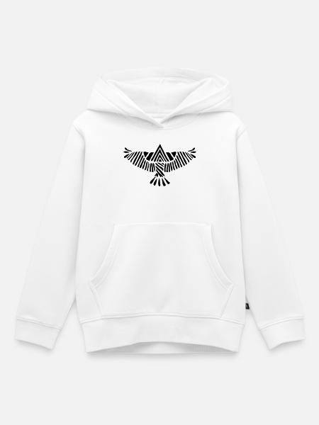 Adler - Kinder Premium Organic Hoodie - Weiß