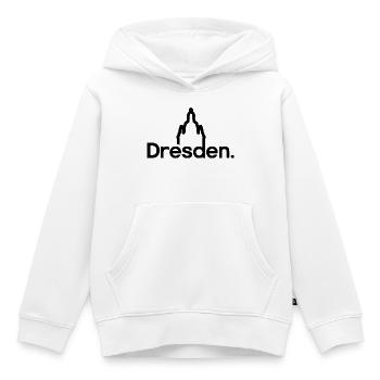 Dresden Frauenkirche Typografie Logo Linien icon - Kinder Premium Organic Hoodie - Weiß - Vorne - AI Model Kid Female (0cm)