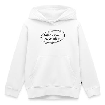 Salle de fouille, complètement amoché - Sweat Premium à capuche enfant bio - blanc - Devant - AI Model Kid Female (0cm)