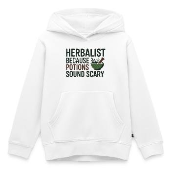 Kräuterkundige, weil Zaubertränke beängstigend professionell klingen - Kinder Premium Organic Hoodie - Weiß - Vorne - AI Model Kid Female (0cm)