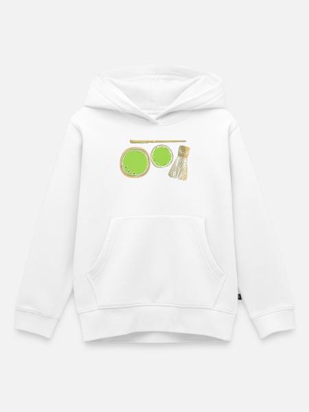 Matcha Tee - Kinder Premium Organic Hoodie - Weiß