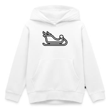 Santa's Schlitten - Kinder Premium Organic Hoodie - Weiß - Vorne - AI Model Kid Female (0cm)