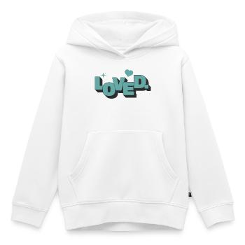 Loved 1 Johannes 4:16 Christlicher Glaube - Kinder Premium Organic Hoodie - Weiß - Vorne - AI Model Kid Female (0cm)