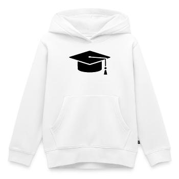 Graduation Cap Graduate Logo - Kids Premium Organic Hoodie - white - Front - AI Model Kid Female (0cm)