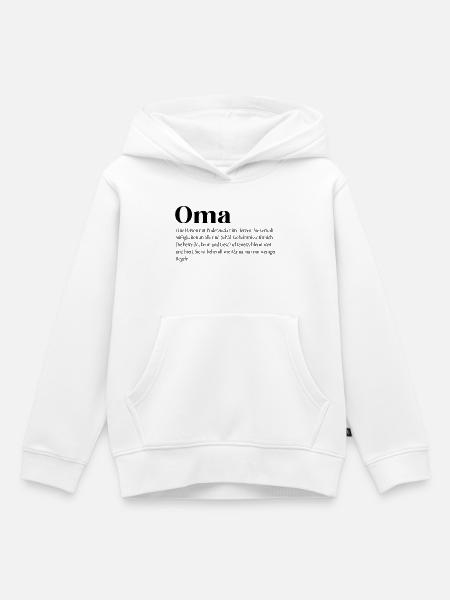 Oma - Kinder Premium Organic Hoodie - Weiß