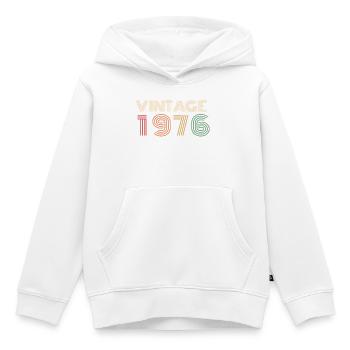 Néon Rétro 60 Ans Soixantaine Anniversaire 1966 - Sweat Premium à capuche enfant bio - blanc - Devant - AI Model Kid Female (0cm)