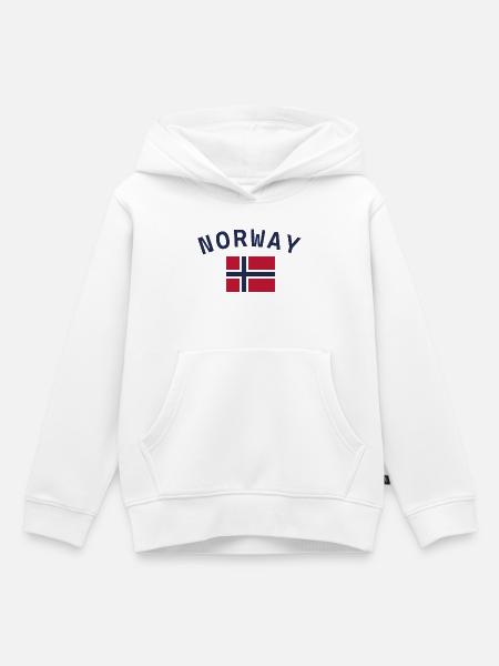 Norwegen - Kinder Premium Organic Hoodie - Weiß