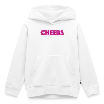 « Santé » en lettres néon - Sweat Premium à capuche enfant bio - blanc - Devant - AI Model Kid Female (0cm)
