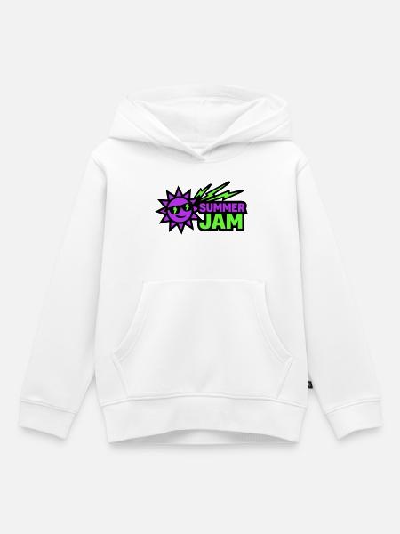 Summer Jam Sonne Abzeichen - Kinder Premium Organic Hoodie - Weiß