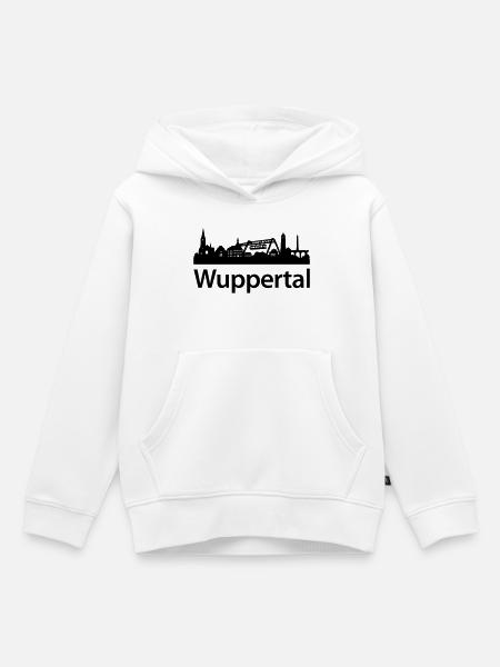 Wuppertal Skyline - Kinder Premium Organic Hoodie - Weiß