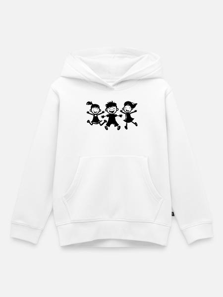 Kinder Spielen - Kinder Premium Organic Hoodie - Weiß